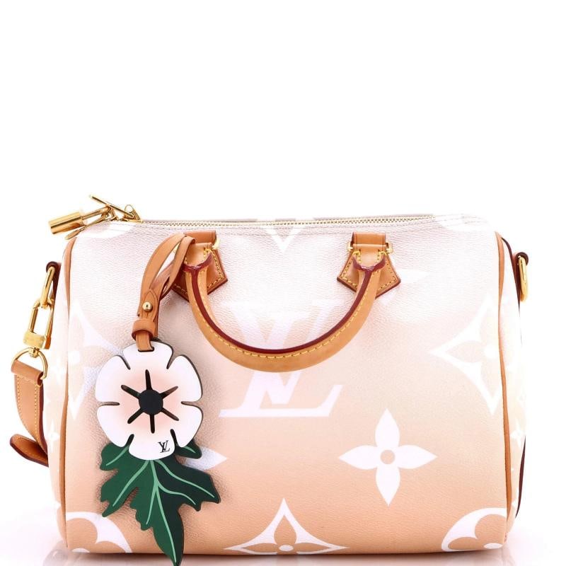 Louis Vuitton Speedy Bandouliere Bag By The Pool Monogram Giant 25: Accessories: Charms, Lock, With Strap Measurements: Handle Drop 4", Height 7.5", Width 10", Depth 6", Strap Drop 19-23". Condition: Pre-owned - Good,Brand: Louis Vuitton,Exterior Material: Canvas