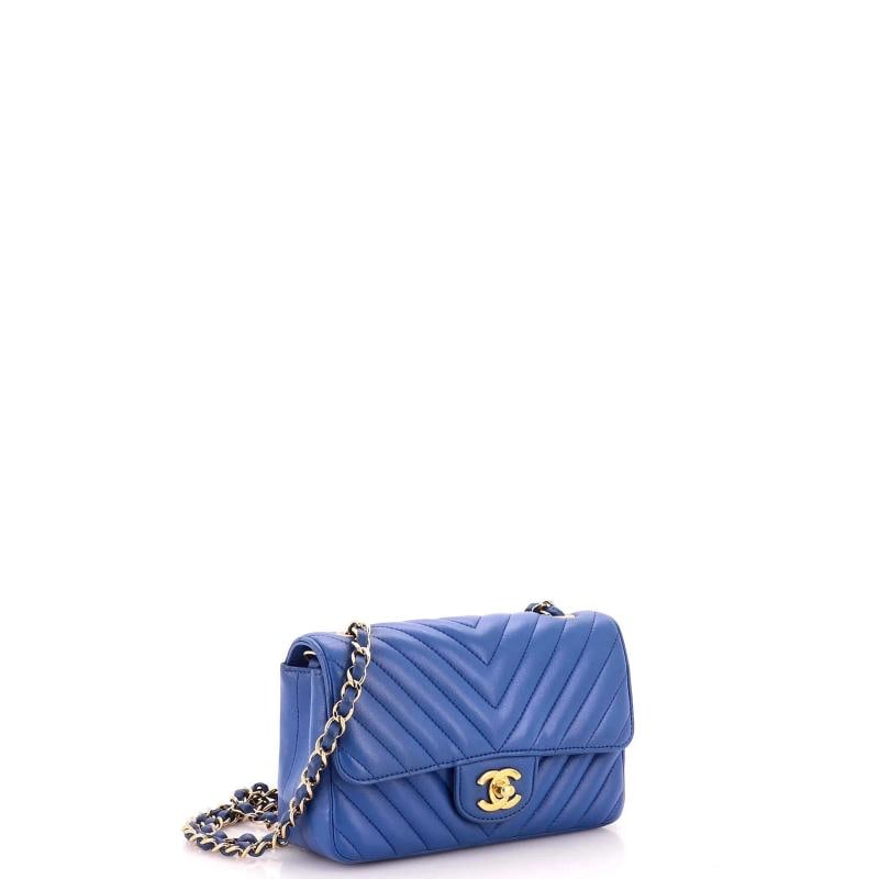Chanel Classic Single Flap Bag Chevron Lambskin Mini - 2