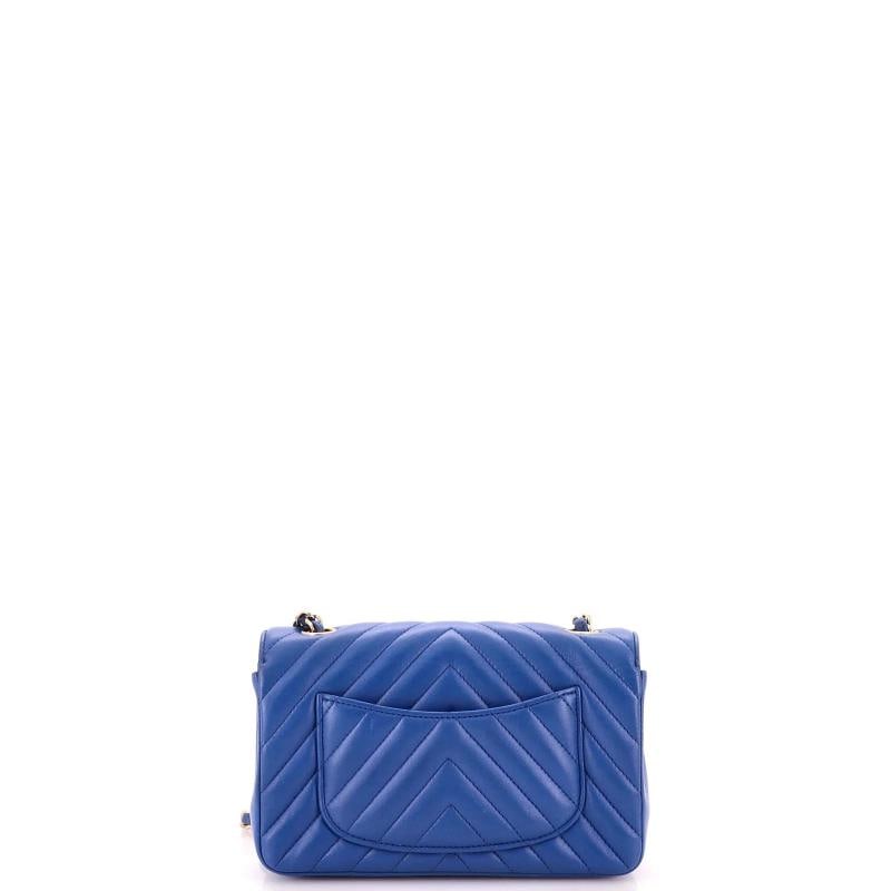 Chanel Classic Single Flap Bag Chevron Lambskin Mini - 3