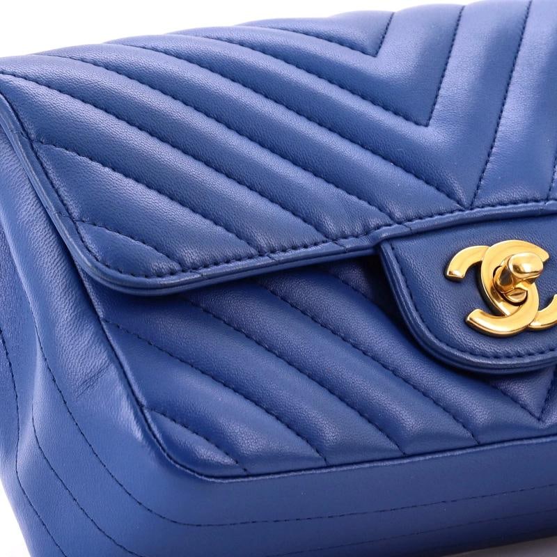 Chanel Classic Single Flap Bag Chevron Lambskin Mini - 6