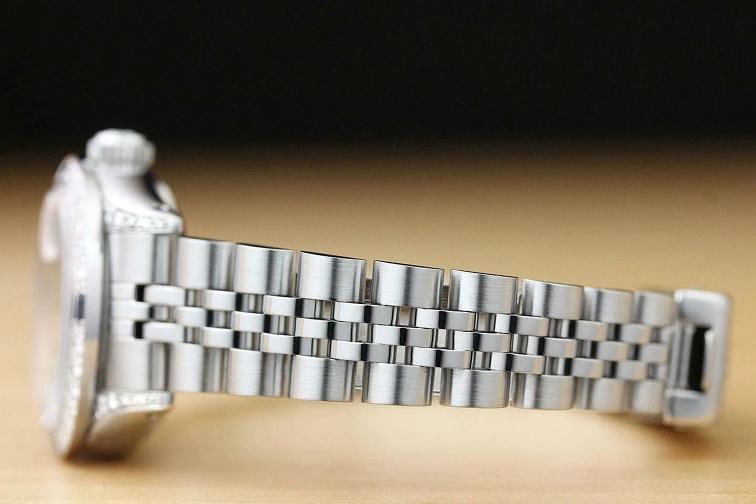 ROLEX LADIES DATEJUST 69174 M.O.P SAPPHIRE DIAMOND LUGS 18K WHITE GOLD/SS WATCH - 5