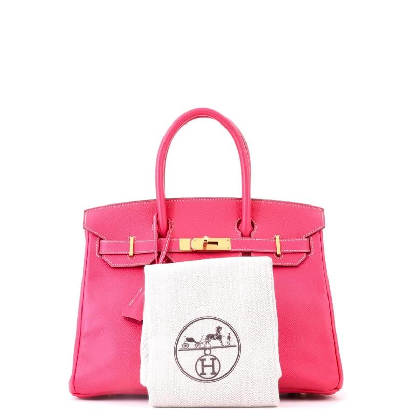 Hermes Birkin Handbag Pink Epsom with Gold Hardware 30 - 2