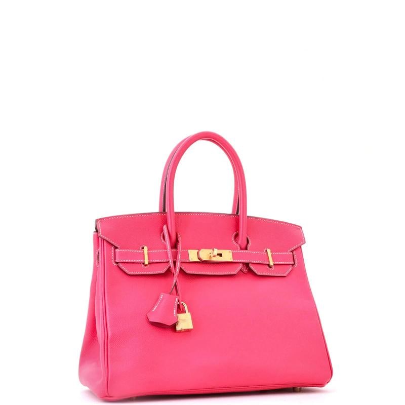 Hermes Birkin Handbag Pink Epsom with Gold Hardware 30 - 3