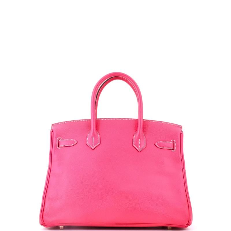 Hermes Birkin Handbag Pink Epsom with Gold Hardware 30 - 4