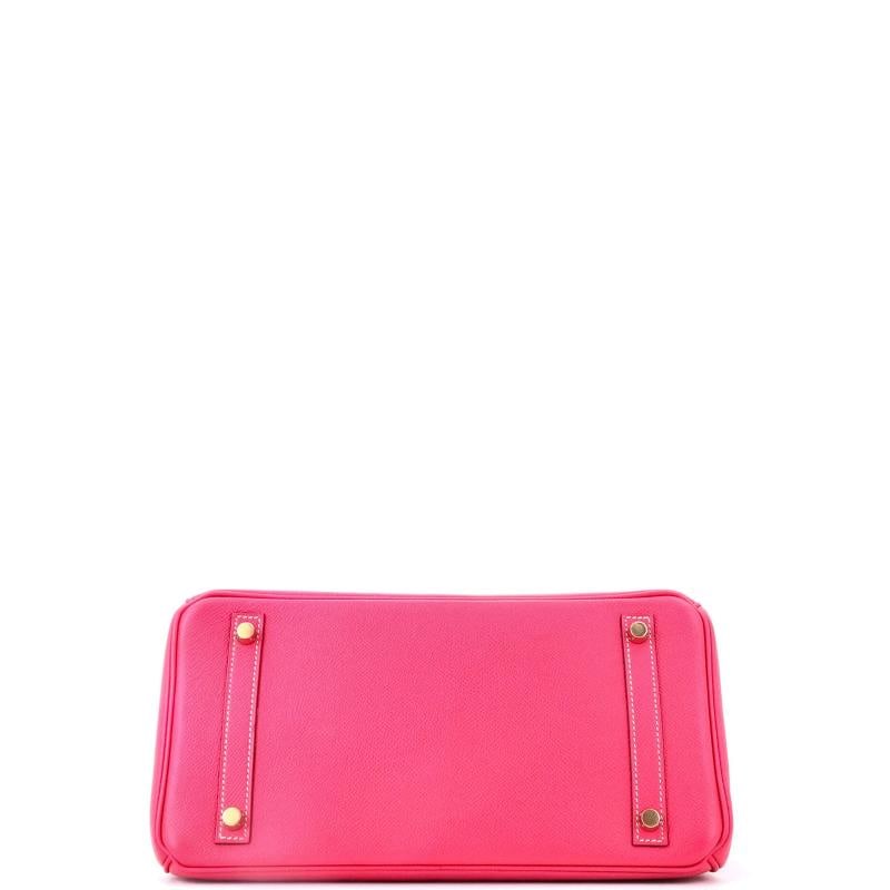 Hermes Birkin Handbag Pink Epsom with Gold Hardware 30 - 5