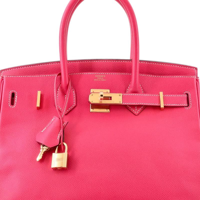 Hermes Birkin Handbag Pink Epsom with Gold Hardware 30 - 6
