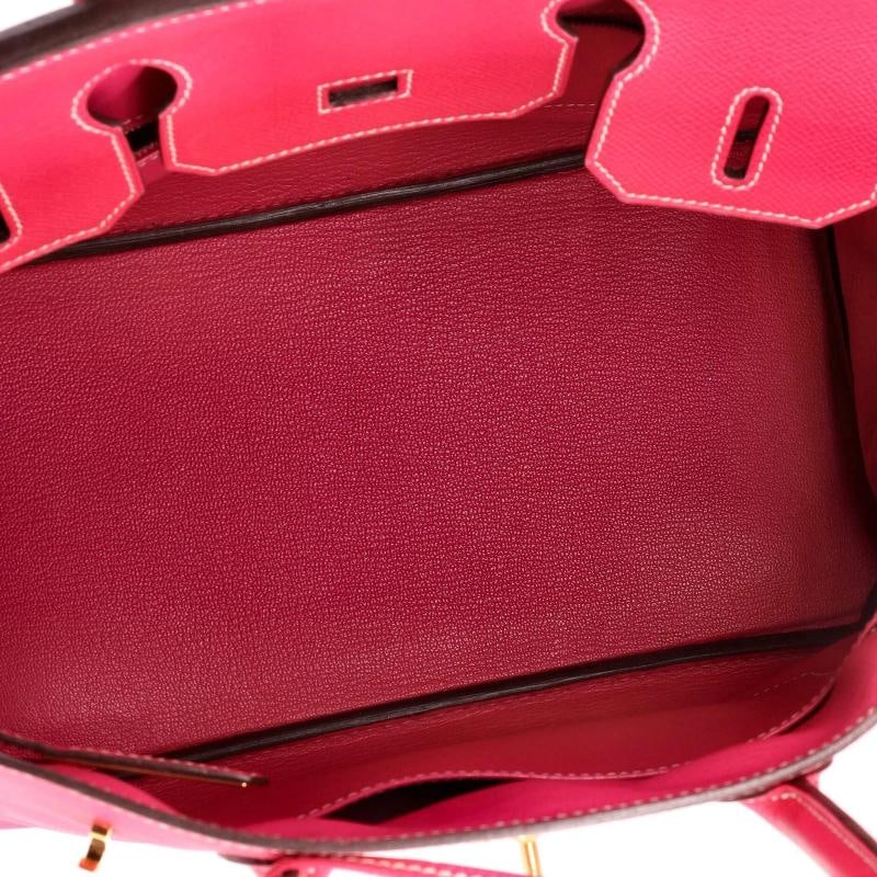 Hermes Birkin Handbag Pink Epsom with Gold Hardware 30 - 7