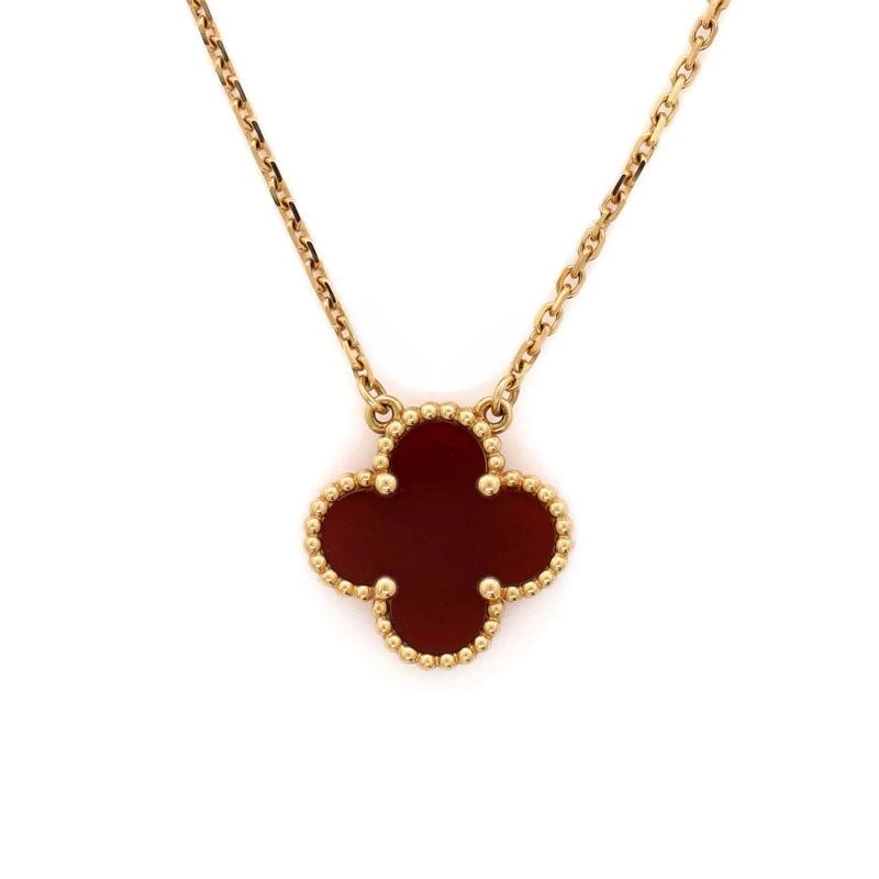 Van Cleef & Arpels Vintage Alhambra Pendant Necklace 18K Yellow Gold - 4