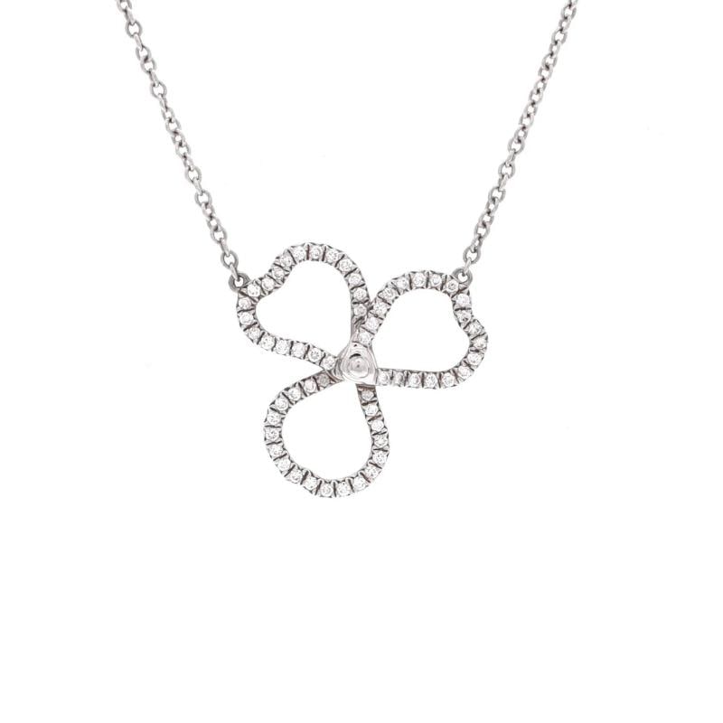 Tiffany & Co. Open Paper Flower Pendant Necklace Platinum and Diamonds Small: Measurements: Length: 16 ", Pendant Length: 16 mm, Pendant Width: 16 mm . Condition: Pre-owned - Good,Brand: Tiffany & Co.,Main Stone: Diamond,Metal: Platinum (Pt950),Metal Purity: Unknown,Style: