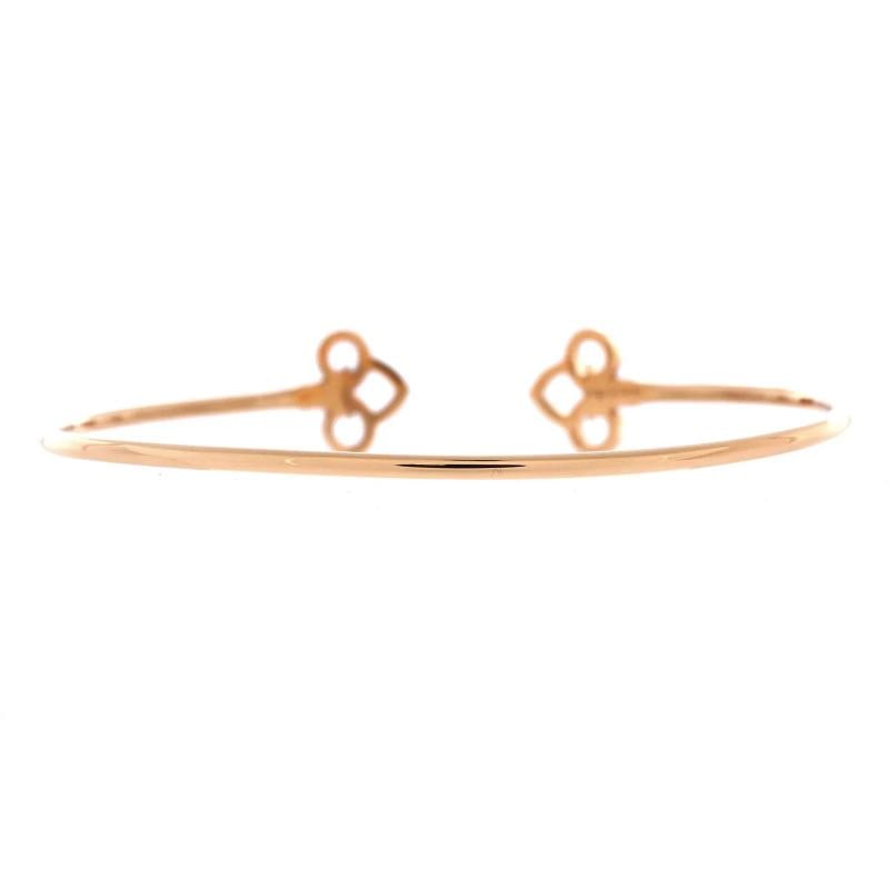 Tiffany & Co. Fleur de Lis Wire Bracelet 18K Rose Gold with Diamonds - 3