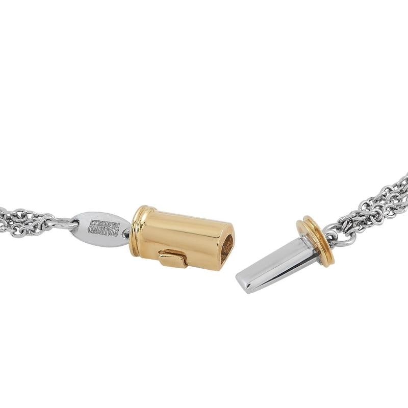 Staurino Fratelli 18K White and Yellow Gold 1.80ct Diamond and Sapphire Necklac - 4