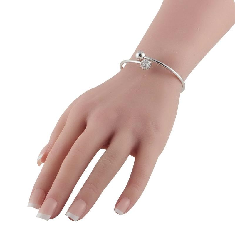 Tiffany & Co. HardWear 18K White Gold 0.73ct Diamond Bangle Bracelet TI04-04062 - 2