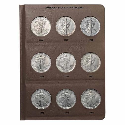 1986-2026 42-Coin American Silver Eagle Set BU (Dansco Album) - 2