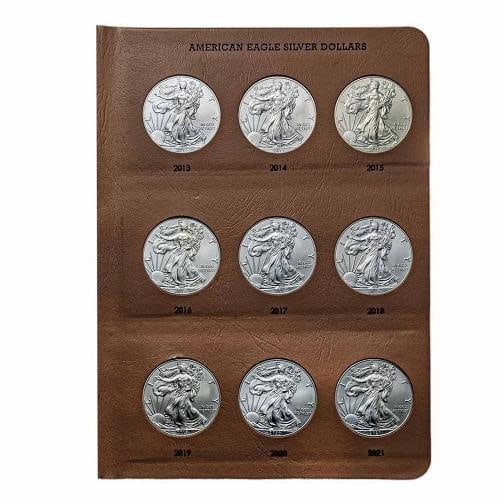 1986-2026 42-Coin American Silver Eagle Set BU (Dansco Album) - 7