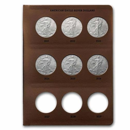 1986-2026 42-Coin American Silver Eagle Set BU (Dansco Album) - 8