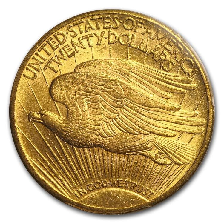 $20 St Gaudens Gold Dbl Eagle BU PCGS (Random, Prospector Label) - 4