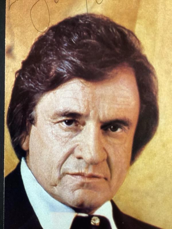 Johnny Cash Signed 6x9 Photo Inscribed "Love" (JSA LOA) - 2