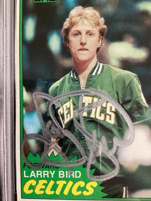 Larry Bird + Magic Johnson Signed 1981 Topps Rookie Card Pair Auto PSA/DNA MJ 10 - 3
