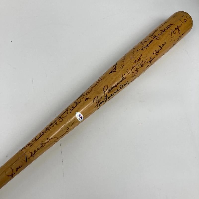 1961 Los Angeles Dodgers Team Signed Gil Hodges Game Bat Sandy Koufax PSA & JSA - 15