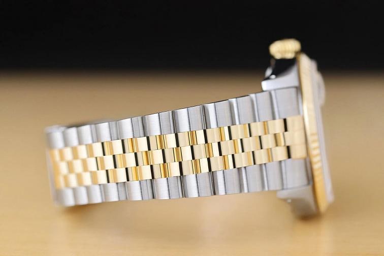 ROLEX MENS DATEJUST 16233 CHAMPAGNE DIAL 18K YELLOW GOLD STAINLESS STEEL WATCH - 8