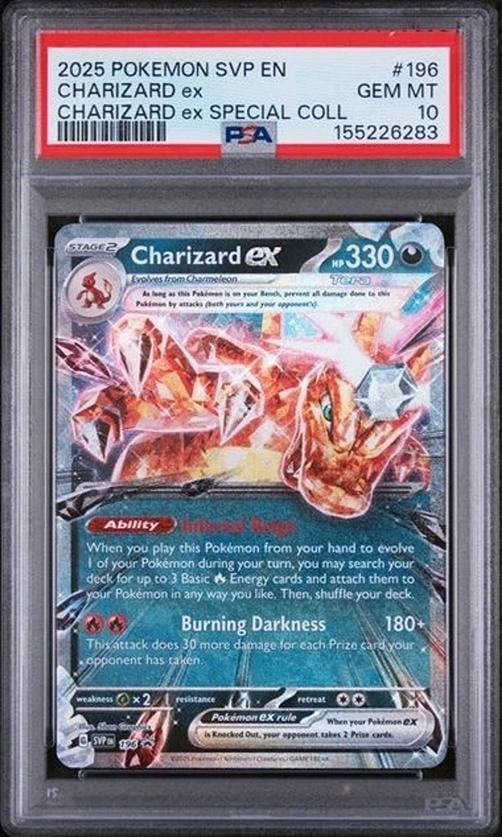 Charizard EX 2025 Pokemon SVP EN-SV Black Star Promo #196 PSA 10: Condition: Graded - PSA 10: Professionally graded,Franchise: Pokemon,Player: Charizard EX,Country of Origin: United States,Professional Grader: Professional Sports Authenticator (PSA),Grade: 10