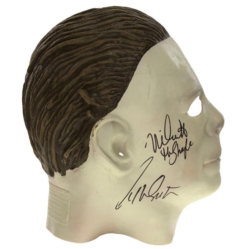 William Shatner & Nick Castle Dual Signed Michael Myers Replica Halloween Mask (JSA) - 10