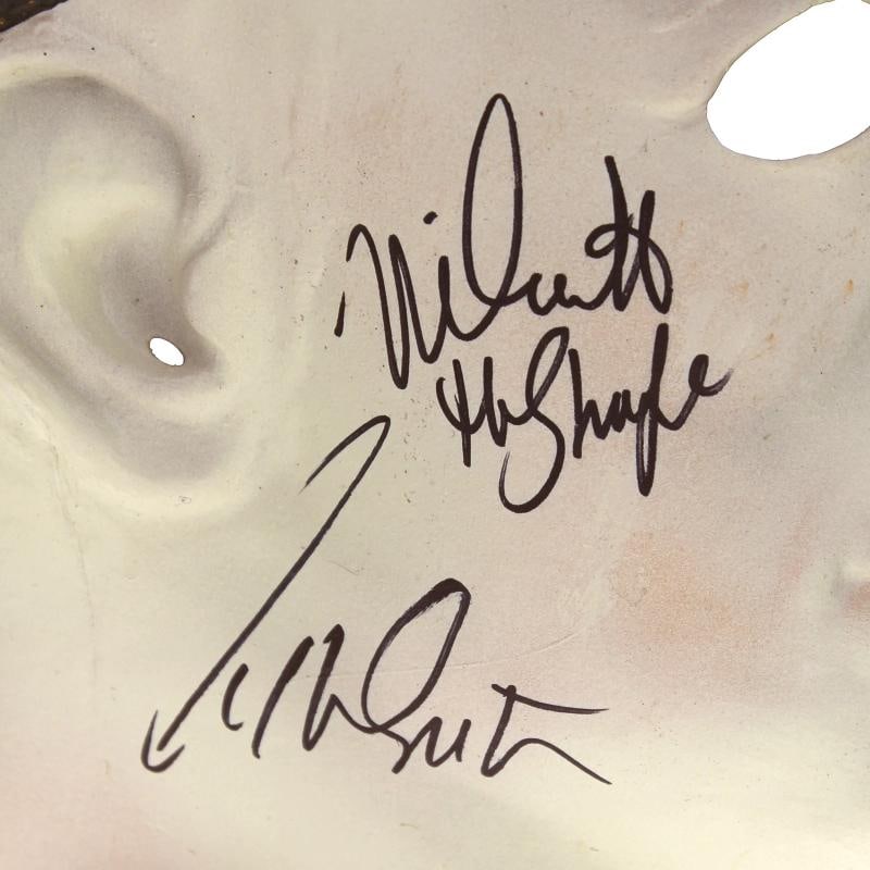 William Shatner & Nick Castle Dual Signed Michael Myers Replica Halloween Mask (JSA) - 4