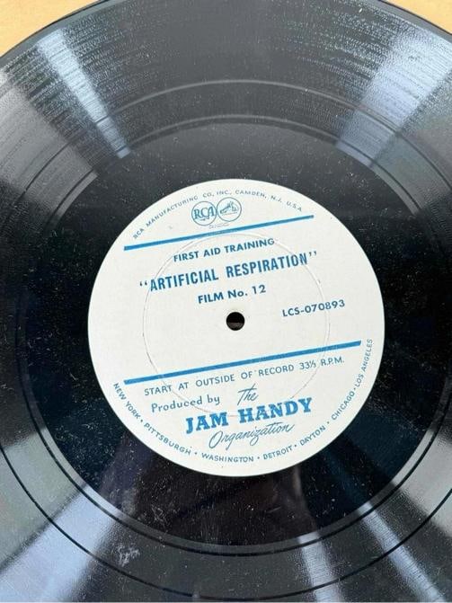 Antique Jam Handy WWII 1940s First Aid Training Kit Film Reels Records Manuals - 9