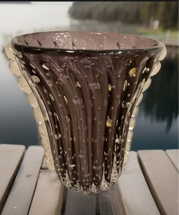 Murano Toso, large Murano glass vase Xxl Vase H15Ã¢â‚¬Â? Heavy Art Gl: Condition: Used: An item that has been used previously. The item may have some signs of cosmetic wear, but is ... Read moreabout the conditionUsed: An item that has been used previously. The item may