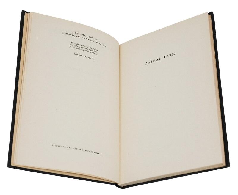 Animal Farm ~ by GEORGE ORWELL ~ First Edition US ~ 1st Printing 1946 - 9