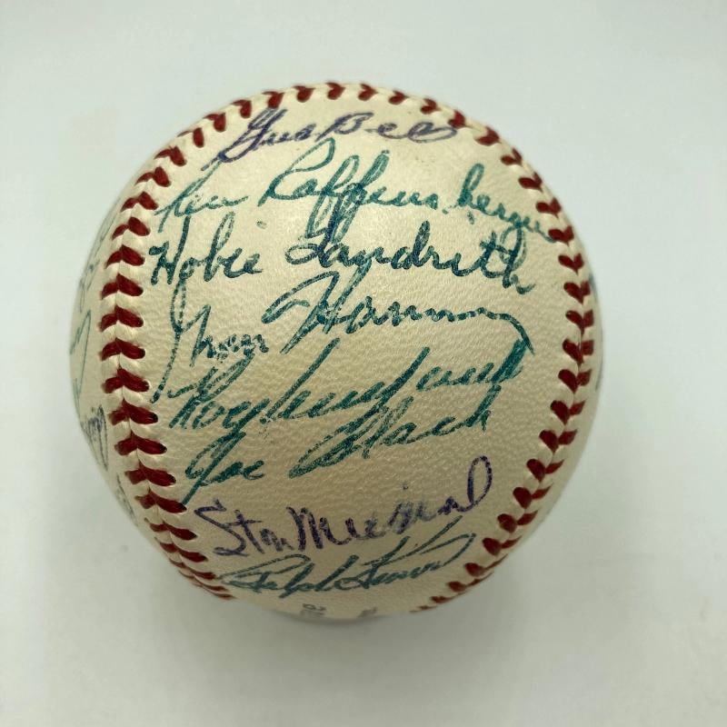 1952 All Star Game Team Signed Baseball Jackie Robinson JSA COA: by the following 25 members of the 1953 National League All-Star team: Jackie Robinson, Roy Campanella, Hodges, Musial, Kiner, Roberts, Wilhelm, Reese, Ashburn, Mathews, Schoendienst, Slaughter,