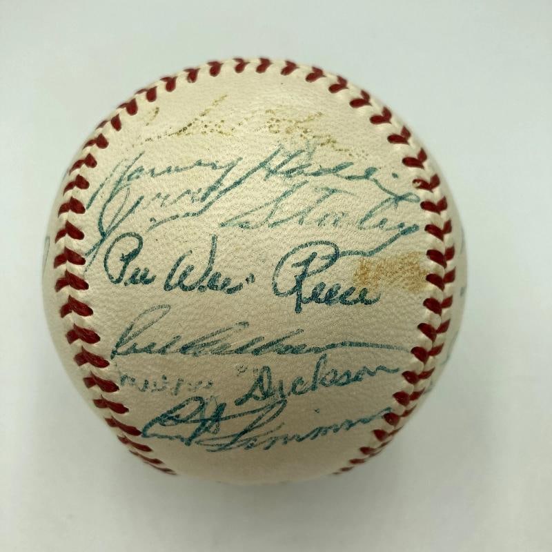1952 All Star Game Team Signed Baseball Jackie Robinson JSA COA - 3