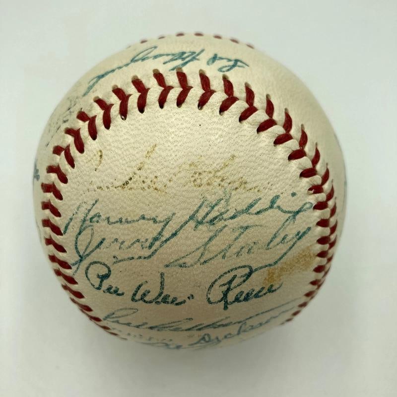 1952 All Star Game Team Signed Baseball Jackie Robinson JSA COA - 4