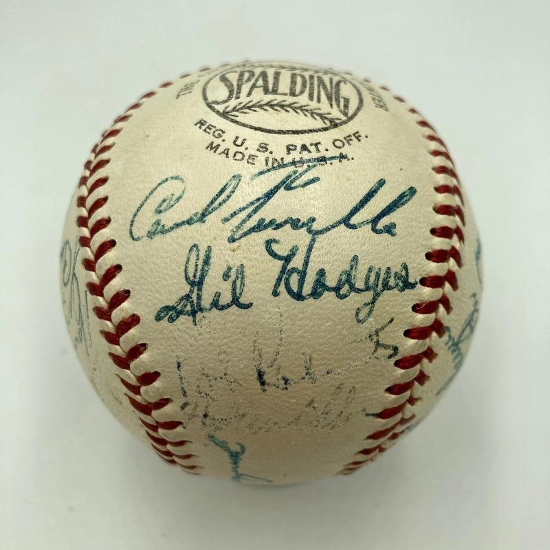 1952 All Star Game Team Signed Baseball Jackie Robinson JSA COA - 5
