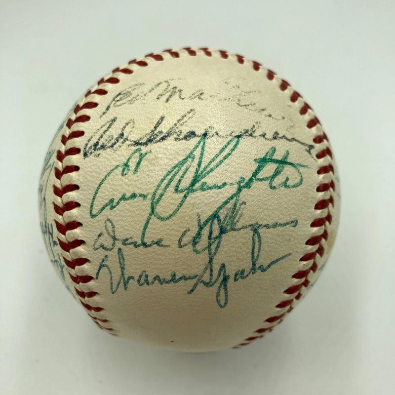 1952 All Star Game Team Signed Baseball Jackie Robinson JSA COA - 6