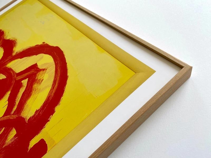 CY TWOMBLY RARE ABSTRACT EXPRESSIONIST LITHOGRAPH PRINT FRAMED EXHIBITION POSTER - 10