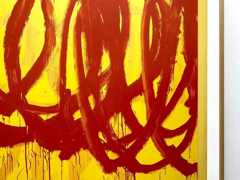 CY TWOMBLY RARE ABSTRACT EXPRESSIONIST LITHOGRAPH PRINT FRAMED EXHIBITION POSTER - 11