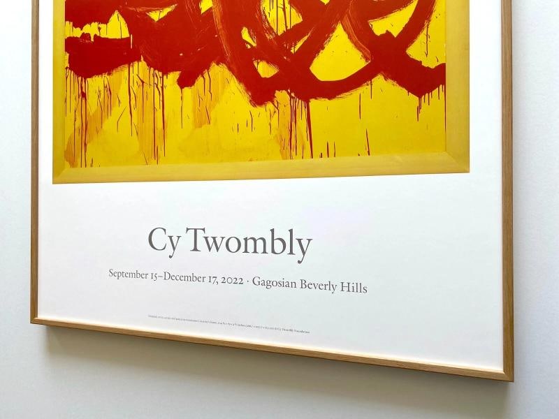 CY TWOMBLY RARE ABSTRACT EXPRESSIONIST LITHOGRAPH PRINT FRAMED EXHIBITION POSTER - 12