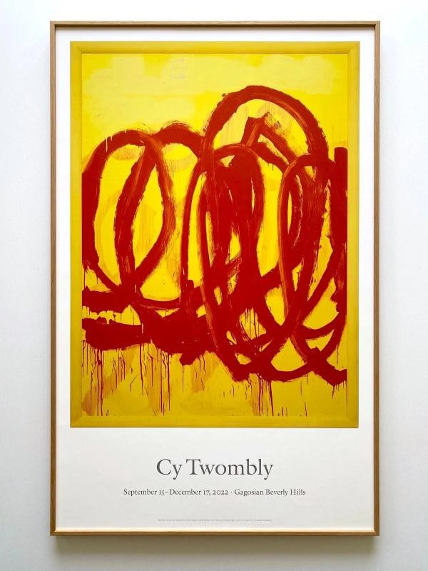 CY TWOMBLY RARE ABSTRACT EXPRESSIONIST LITHOGRAPH PRINT FRAMED EXHIBITION POSTER (1 of 12)