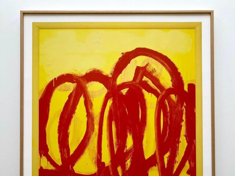 CY TWOMBLY RARE ABSTRACT EXPRESSIONIST LITHOGRAPH PRINT FRAMED EXHIBITION POSTER - 2