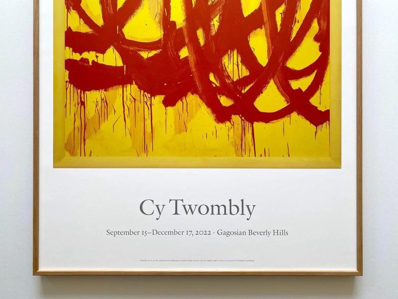 CY TWOMBLY RARE ABSTRACT EXPRESSIONIST LITHOGRAPH PRINT FRAMED EXHIBITION POSTER - 3
