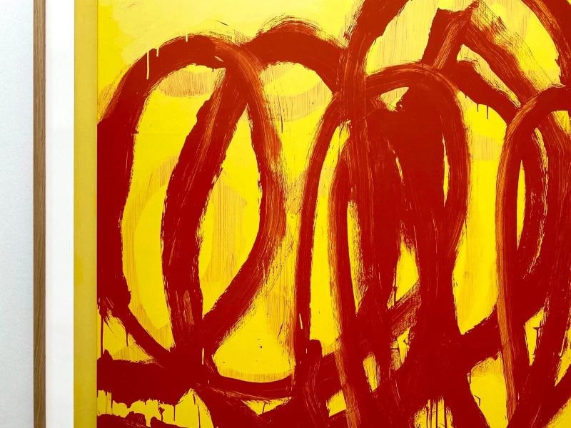 CY TWOMBLY RARE ABSTRACT EXPRESSIONIST LITHOGRAPH PRINT FRAMED EXHIBITION POSTER - 6