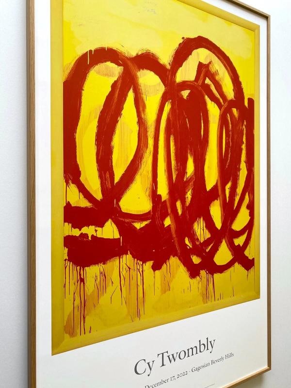 CY TWOMBLY RARE ABSTRACT EXPRESSIONIST LITHOGRAPH PRINT FRAMED EXHIBITION POSTER - 7
