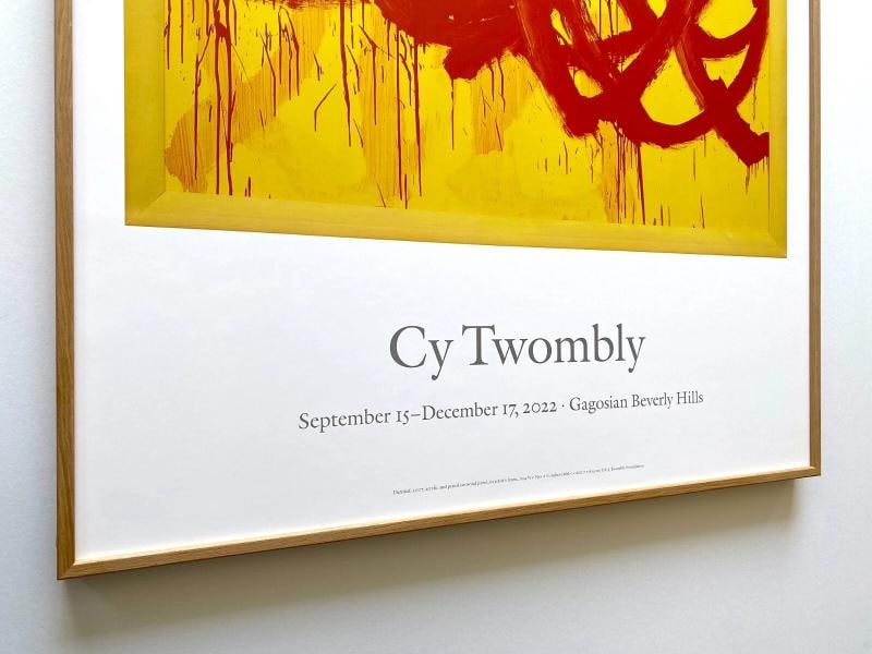 CY TWOMBLY RARE ABSTRACT EXPRESSIONIST LITHOGRAPH PRINT FRAMED EXHIBITION POSTER - 8