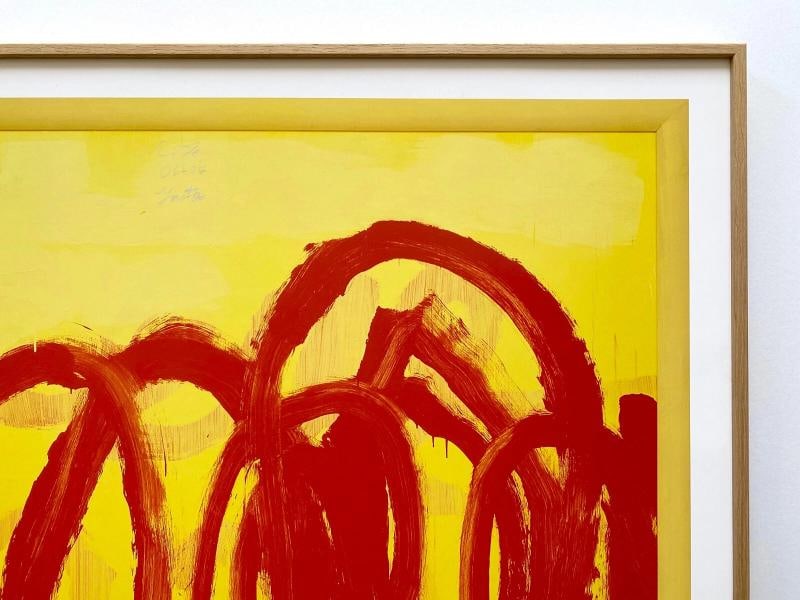 CY TWOMBLY RARE ABSTRACT EXPRESSIONIST LITHOGRAPH PRINT FRAMED EXHIBITION POSTER - 9