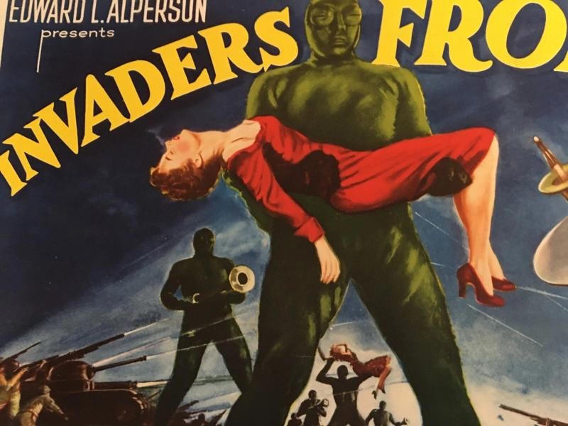 INVADERS FROM MARS Original 1953 1/2 Sht. SIFI Movie Poster ALREADY PAPER BACKED - 2