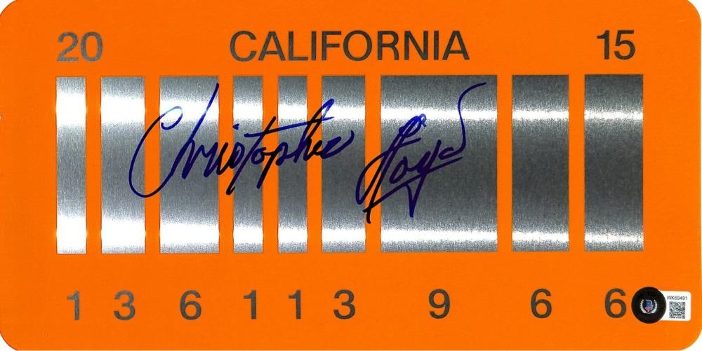 CHRISTOPHER LLOYD Signed Auto Back To The Future 2 License Plate BAS Witness: Industry: Movies,Modification Description: Signed & Authenticated,Signed: Yes,Celebrity: CHRISTOPHER LLOYD,Autograph Authentication: Beckett,Original/Reproduction: Original,Country of Origin: United