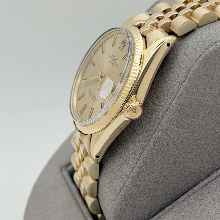 Rolex Date 1503 34mm Champagne Dial Yellow Gold Jubilee - 7