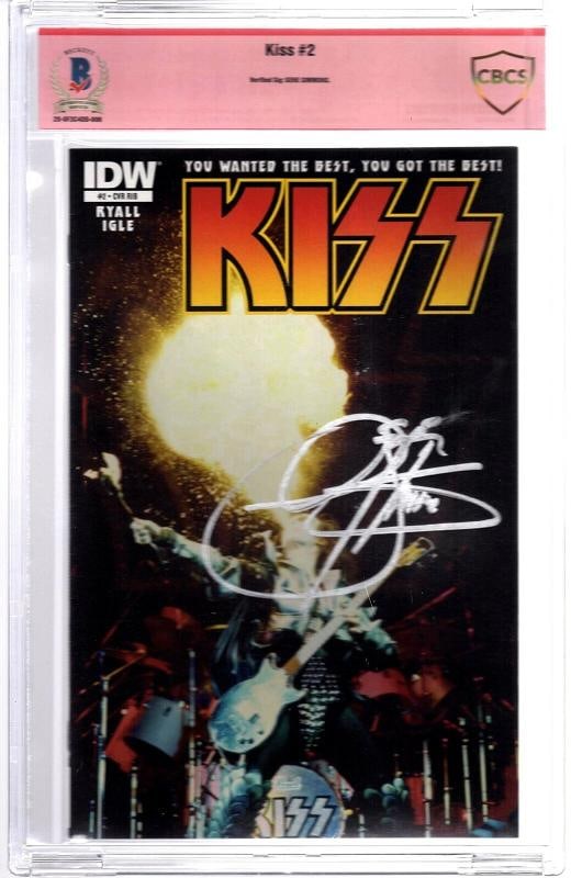 GENE SIMMONS Signed Autographed "KISS" Comic Book Beckett BAS CBCS: Country of Origin: United States,Celebrity: GENE SIMMONS,Modified Item: Yes,Modification Description: slabbed,Autograph Authentication: Beckett,Signed: Yes,Industry: Celebrities,Original/Reproduction: