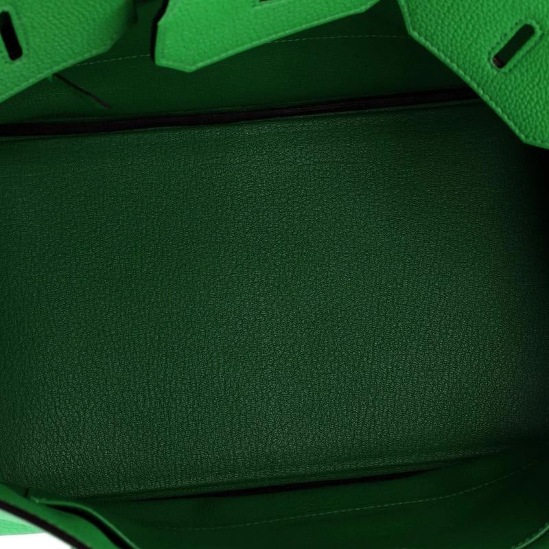 Hermes Birkin Handbag Green Togo with Palladium Hardware 35 - 6
